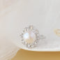 SALLY 925 Sterling Silver Ring Handmade Inlaid Natural Freshwater Pearl Opening Rings Creative Fashion Women Jewelry Gift